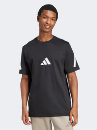 تيشيرت رجالي Z N E من Adidas ملابس رياضية بالأسود/الأبيض
