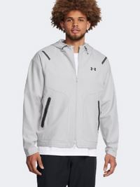 Under Armour أنستوبابل ليفت تشيست جاكيت تدريب رجالي هالو رمادي/أسود