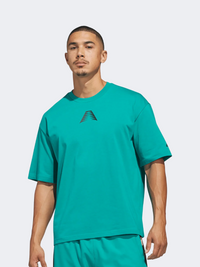 تيشيرت كرة سلة رجالي Adidas Anthony Edwards Believe That Equipment Green