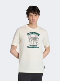 تيشيرت رياضي رجالي Adidas Novelty Foosball Graphic أوف وايت