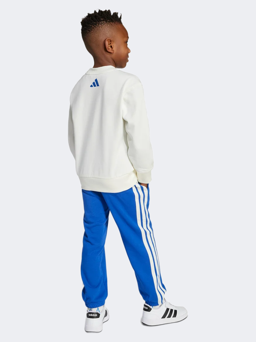 Adidas Seasonal Essentials Adiraptor Fleece Jogger Little-Boys Sportswear  Set Off White