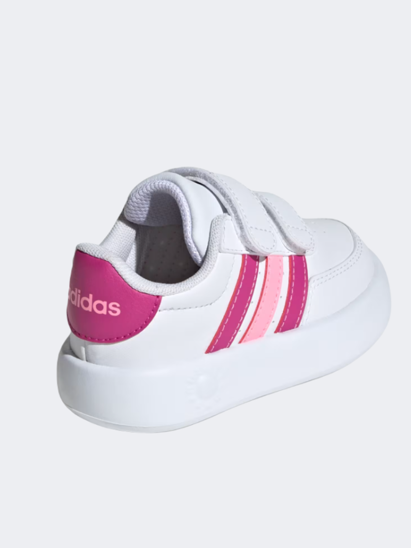 Adidas Breaknet 2 Infant-Girls Sportswear Shoes White/Fuchsia/Pink