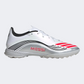 أحذية كرة القدم للرجال Adidas F50 Messi League Turf أبيض/أحمر/فضي