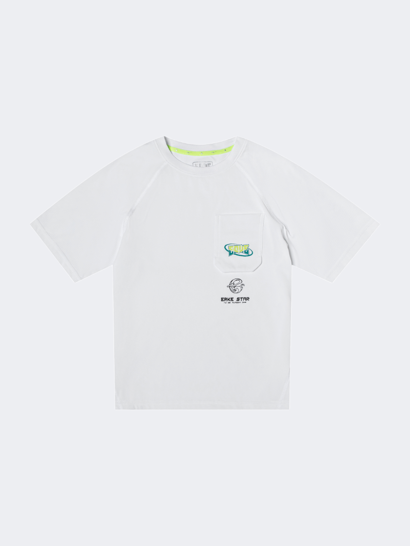 Erke Kids-Boys Lifestyle قميص تي شيرت أبيض