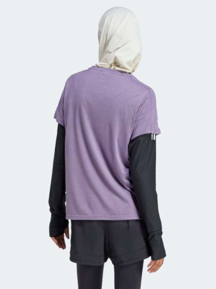 Adidas Essentials Minimal Branding Women Training T-Shirt Shadow Violet