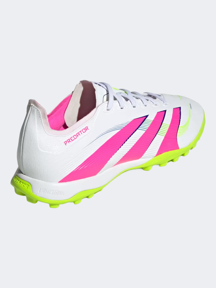 أحذية كرة القدم Adidas Predator League Tf للرجال أبيض/وردي/ليمون