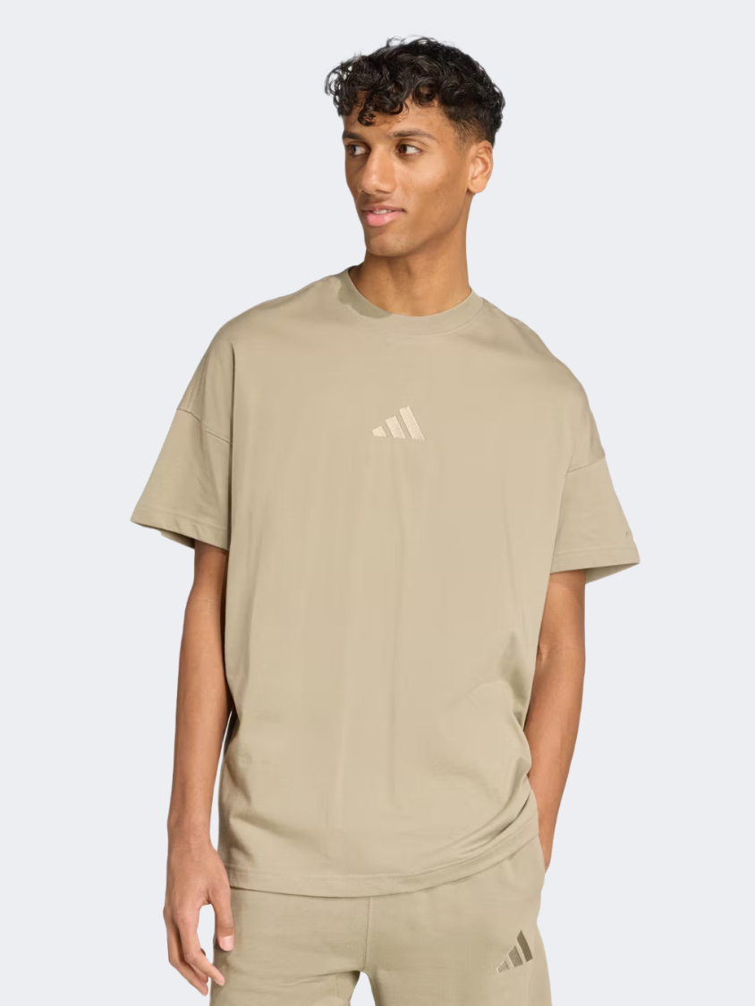 Adidas All Szn Men Sportswear T-Shirt Silver Pebble