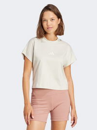 Adidas All Szn Women Sportswear T-Shirt Beige