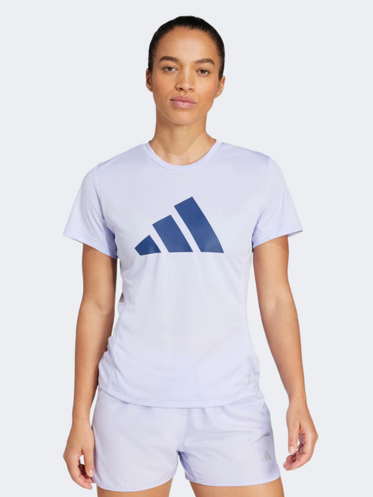 Adidas Run It Women Running T-Shirt Violet Tone