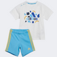 Adidas Essentials All Over Print Fruit Baby Boys Sportswear Set White/Blue Burst