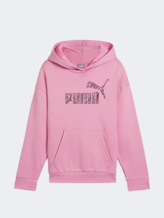 Puma Essentials Animal Girls Lifestyle Hoody Mauved Out