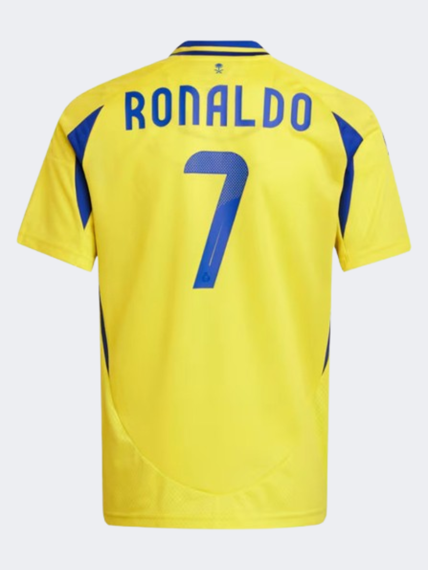 Adidas Al Nassr Fc 24 Home Kids-Boys Football T-Shirt Yellow/Blue