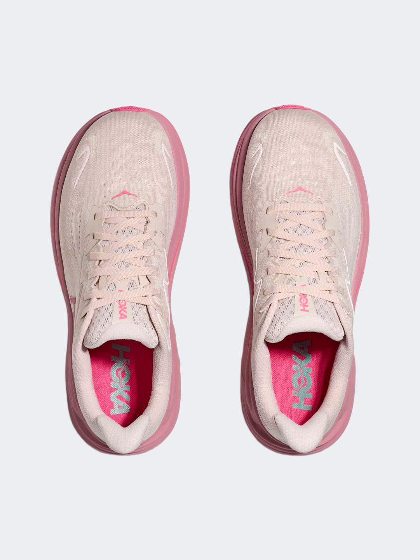 حذاء جري للبنات Hoka Clifton 10 Gs وردي كريمي
