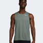 Nike Df Miler Men Running Tank Clay Green/Silver