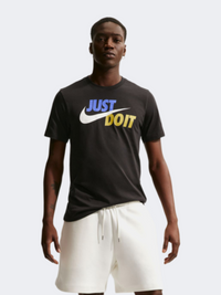 Nike سبورتسوير جدي تيشيرت رجالي لايف ستايل أسود/سايل