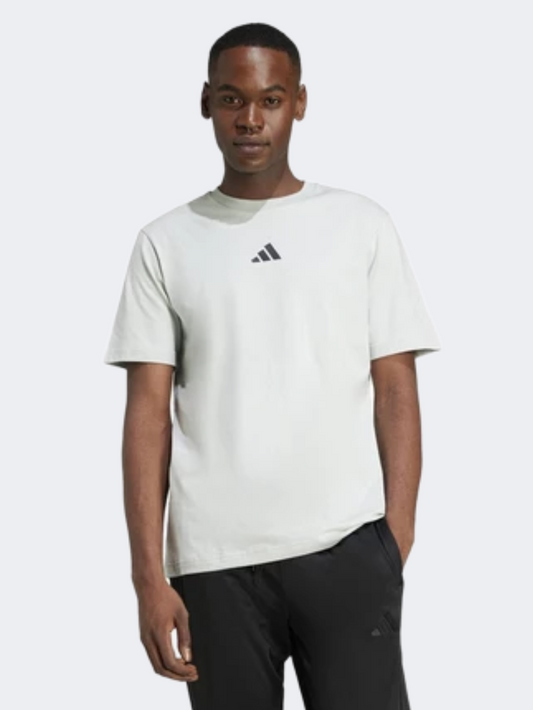 Adidas City Escape Space Graphic Men Sportswear T-Shirt Wonder Silver