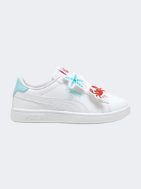 حذاء نمط حياة بنات Puma Smash 3.0 Badges أبيض