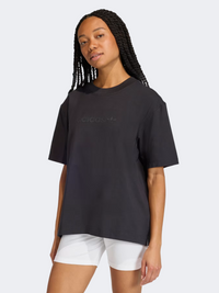 Adidas Essentials Linear Oversized Women Original T-Shirt Black