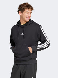 Adidas Essentials 3-Stripes French Terry Men Sportswear Hoody Black/White