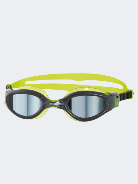 Zoggs Phantom Elite Mirror Unisex Swim Goggles Black/Lime/Smoke