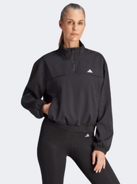 هودي تدريب نسائي Aeroready Essentials أسود/أبيض من Adidas