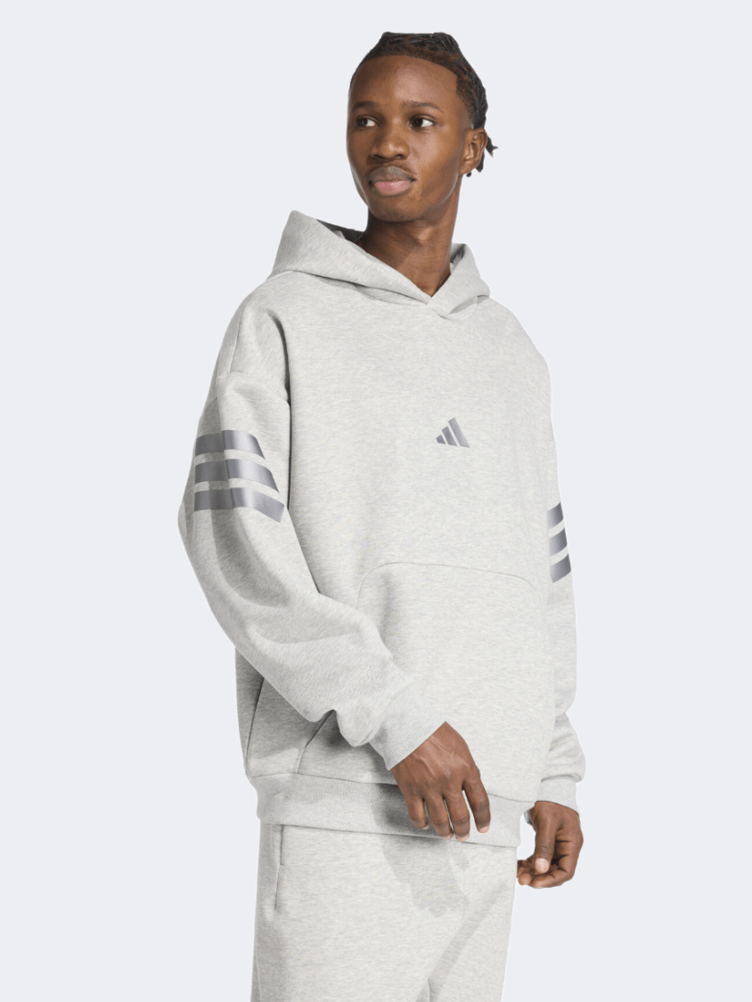 Adidas Future Icons 3-Stripes Men Sportswear Hoody Grey Heather