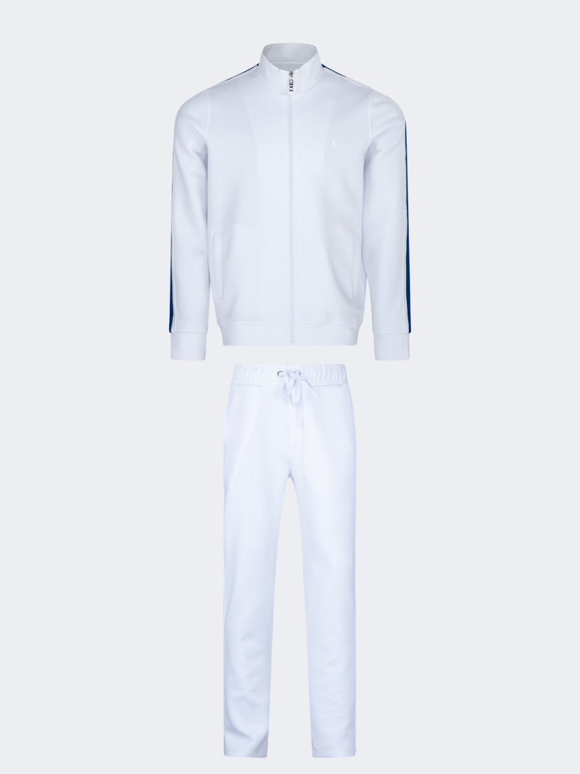 Oil And Gaz Classy Men Lifestyle Suit White/Navy