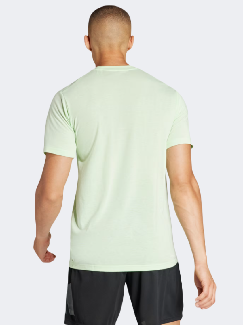Adidas Essentials Feelready Logo Men Training T-Shirt Semi Green Spark