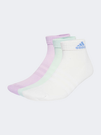 Adidas Cushioned Sportswear Ankle 3 Pairs Women Training Sock Plum/White/Mint