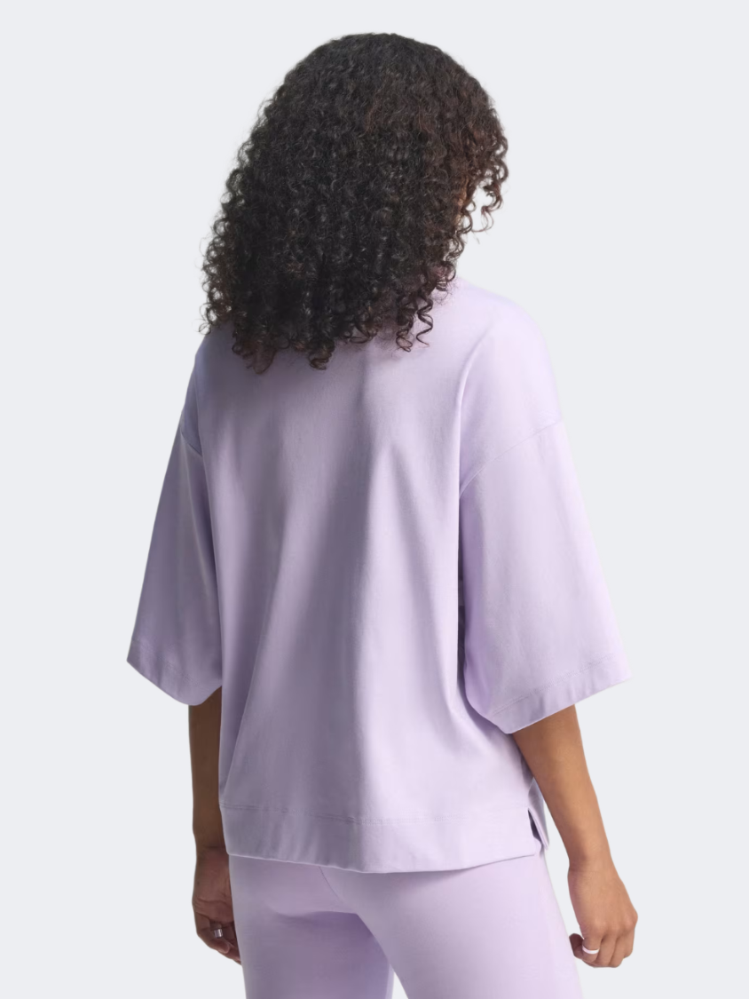 Adidas Soft Lux Loose Women Sportswear T-Shirt Powder Plum