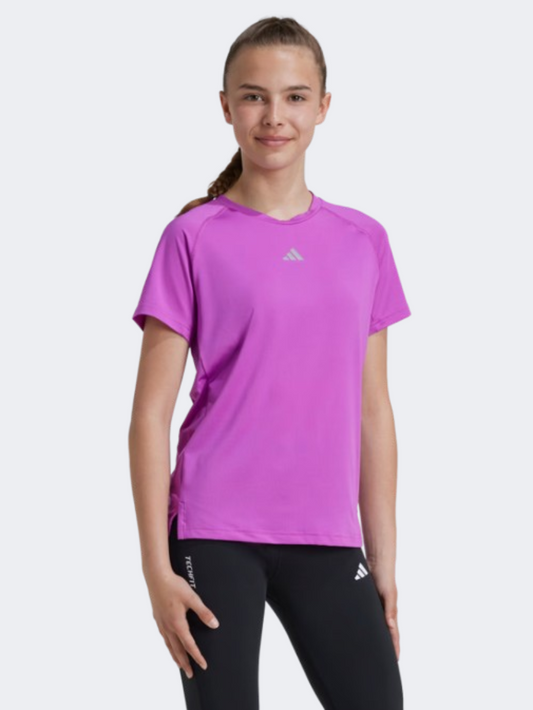 Adidas Girls Sportswear T-Shirt Purple Burst/Silver