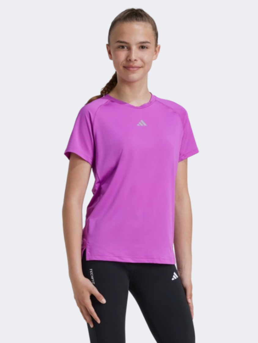 Adidas Girls Sportswear T-Shirt Purple Burst/Silver