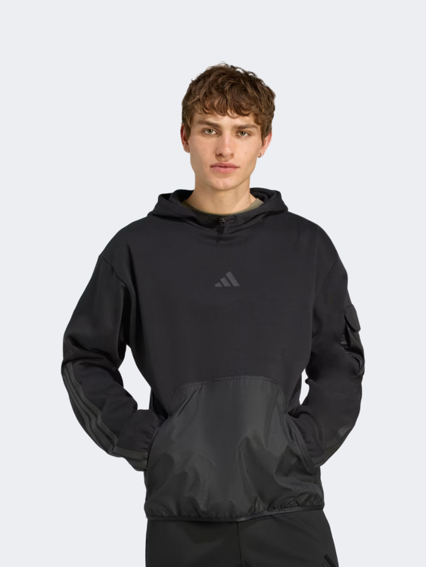 Adidas City Tech Utility Fleece Men Sportswear Hoody Black