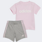 Adidas Lin Baby Girls Sportswear Set Clear Pink/White