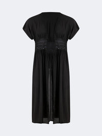 Oil & Gaz Chic Women Beach Coverup Ls  Black