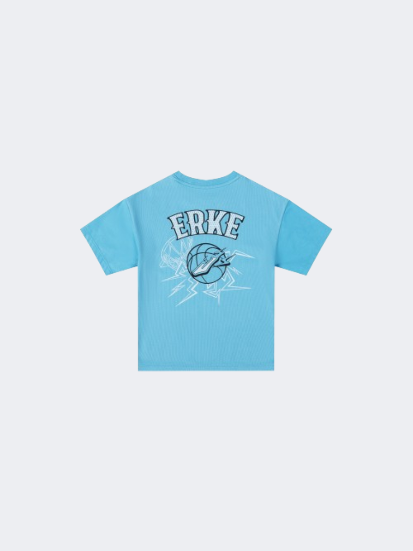 Erke Little-Boys Lifestyle Neck T-Shirt Blue