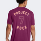 Under Armour Project Rock 7 Men Training T-Shirt Purple/Flare Orange
