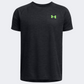 Under Armour Tech Textured Boys Training T-Shirt Black/Cyber Green