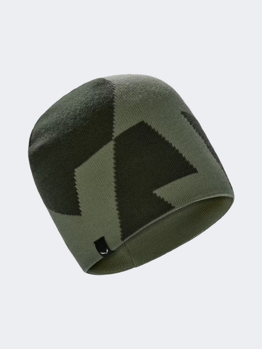 Salewa Pure Reversible Merino Unisex Hiking Beanie Dark Olive