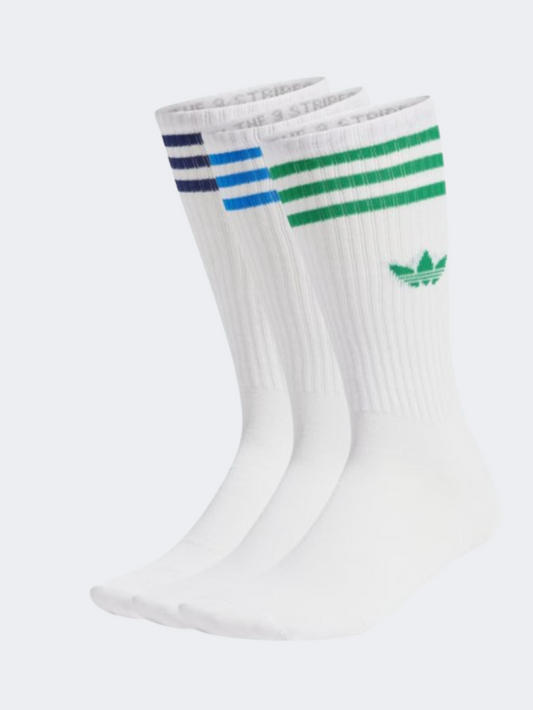 Adidas Unisex Original Sock White/Green/Blue