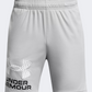 Under Armour Tech Logo Boys Training Short Mod Grey/White