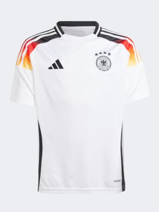 Adidas Deutschland 24 Home Kids Unisex Football T-Shirt White/Black/Yellow