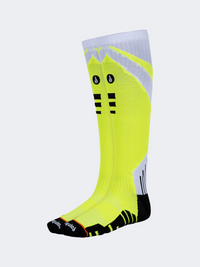 Oil & Gaz Warm Unisex Football Over The Calf Socks Neon Yellow/White