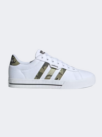 Adidas Daily 3 حذاء رياضي رجالي أبيض/أوليف ستراتا