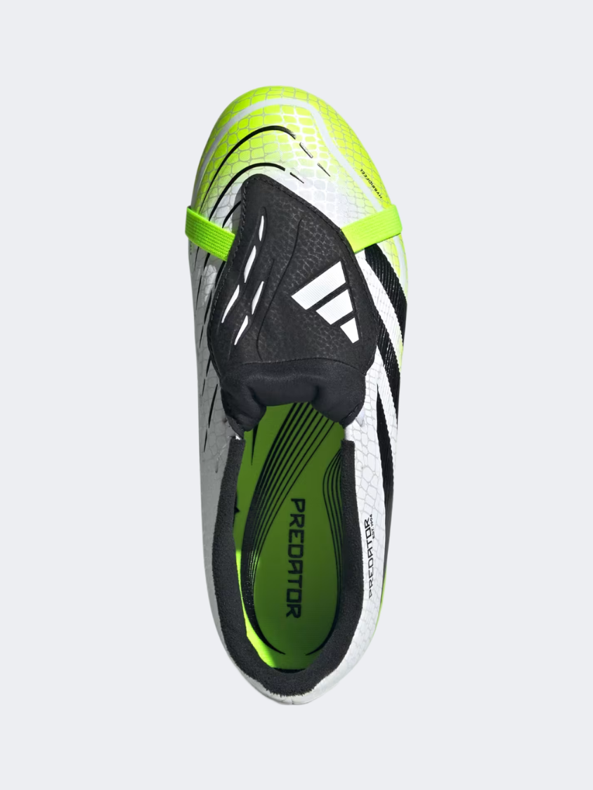 Adidas Predator League Fold-Over Tongue Firm/Multi-Ground Kids Football Shoes White/Black/Lemon