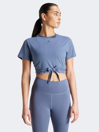 بلوزة طويلة الأكمام نسائية من Adidas Yoga Studio Training Preloved Ink/رمادي