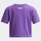 Under Armour Sportstyle Logo Girls Training T-Shirt Lavish/White
