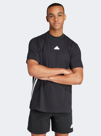 Adidas Future Icons 3 Stripes تيشيرت رياضي رجالي أسود/أبيض