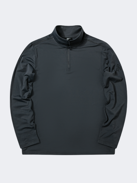 Erke Cardigan Men Outdoor Sweatshirt Dark Grey