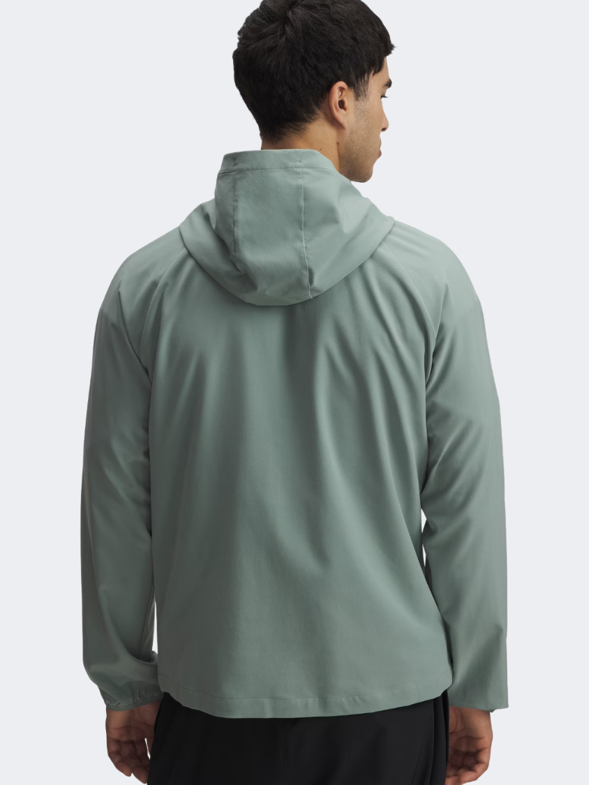 جاكيت نمط حياة رجالي من Under Armour منسوج مطاطي أخضر سيليكا